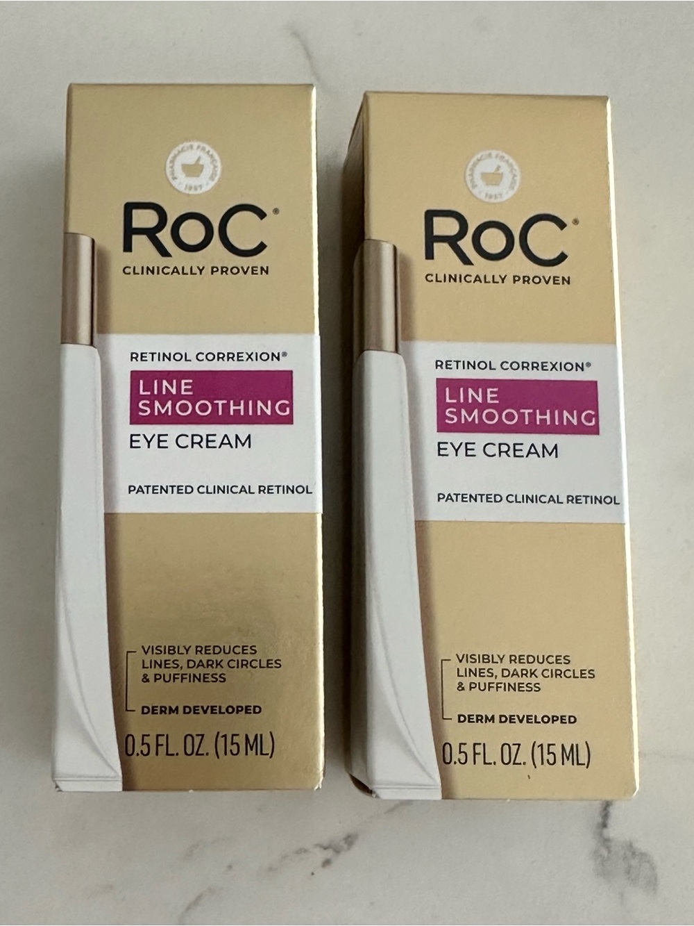 ROC Retinol Correxion Line Smoothing Eye Cream – 2-Pack | New & Sealed